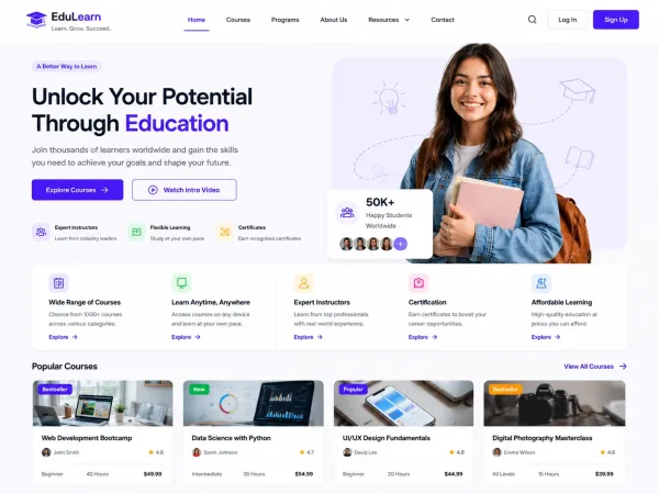 Educational Website Design - Mantra Tech Fusion
