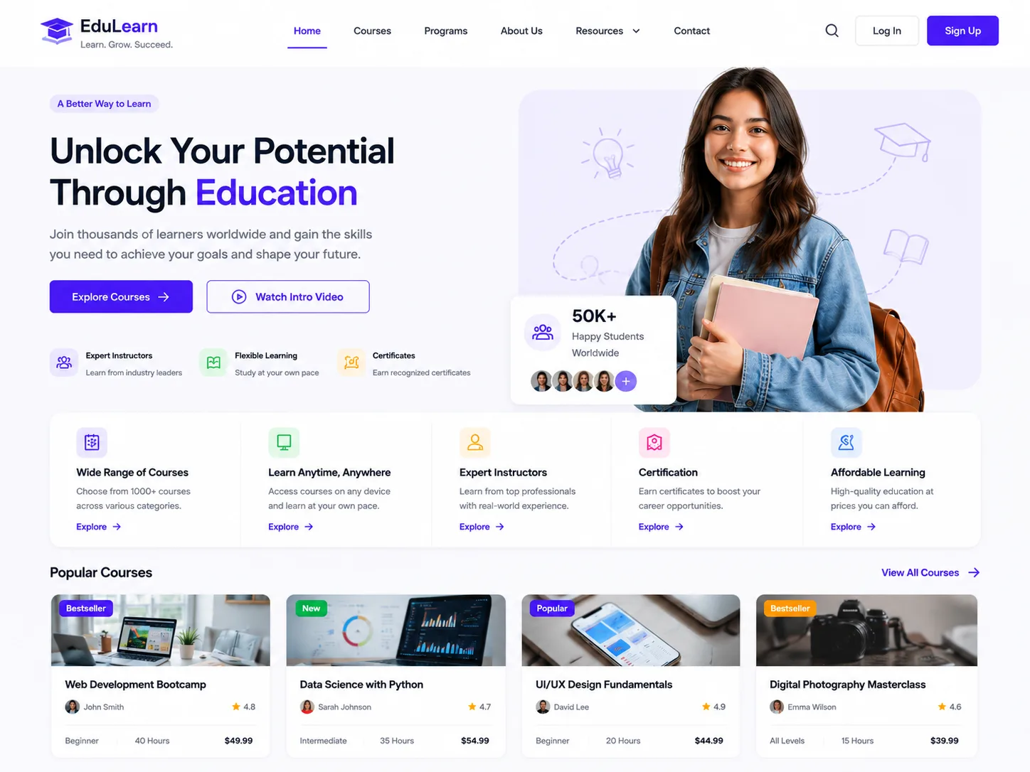 Educational Website Design