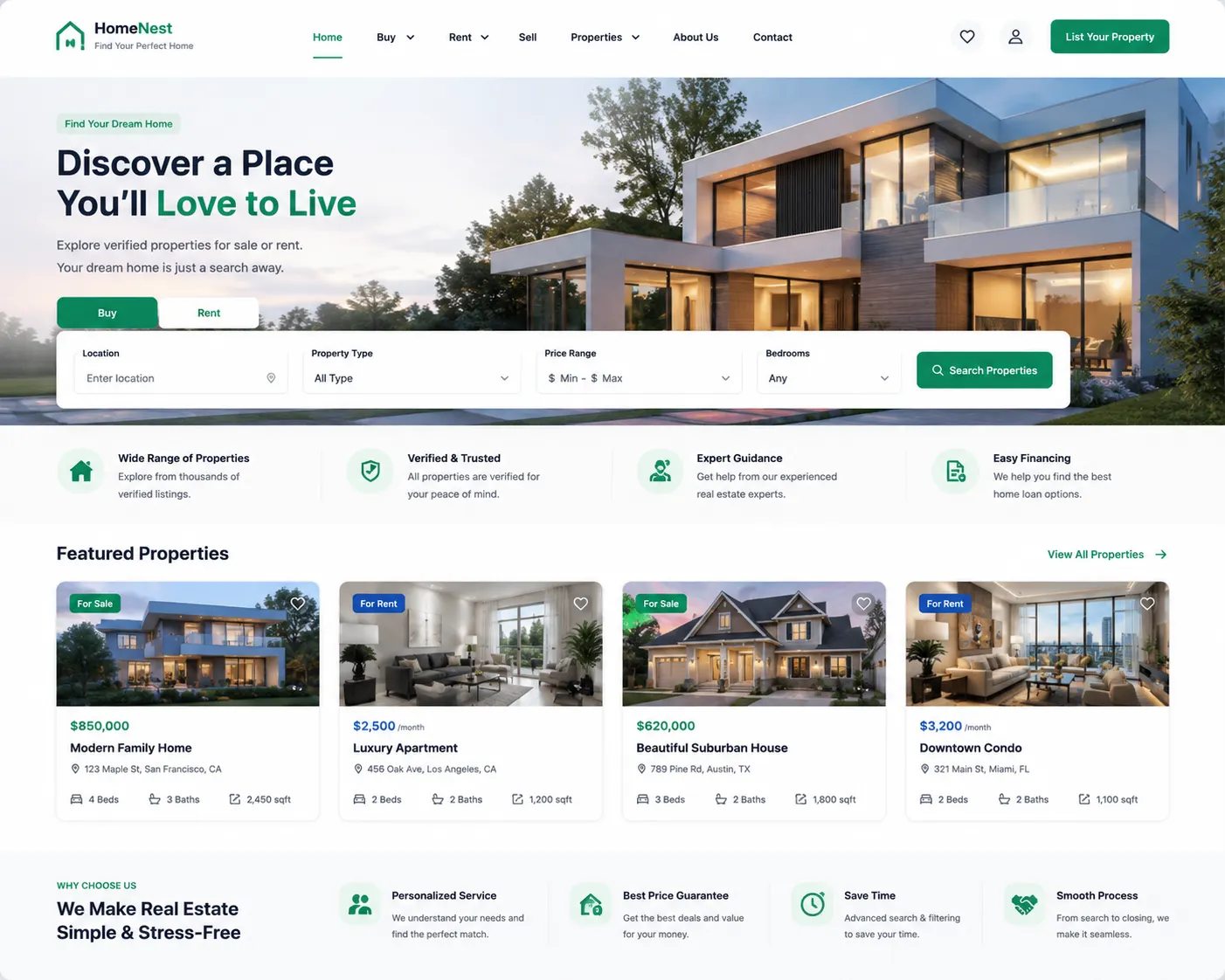Real Estate Website Design