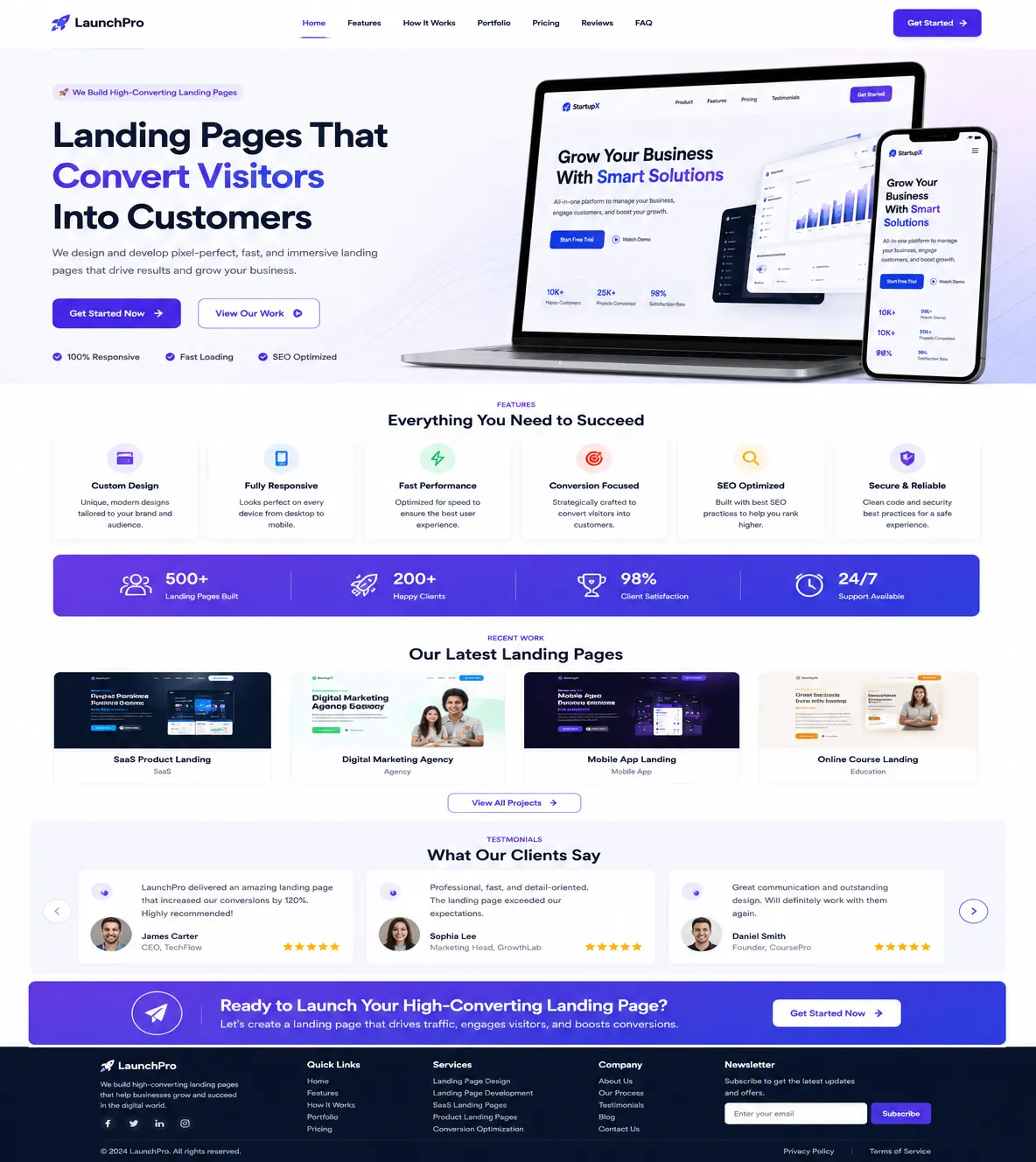 Landing Page Development