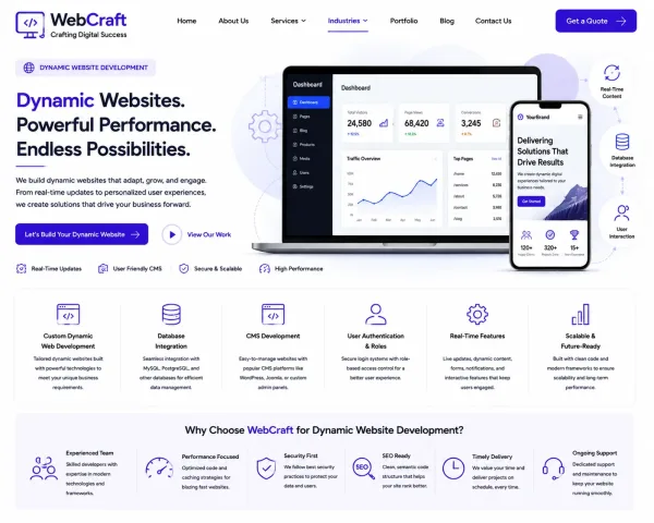Dynamic Website Development - Mantra Tech Fusion