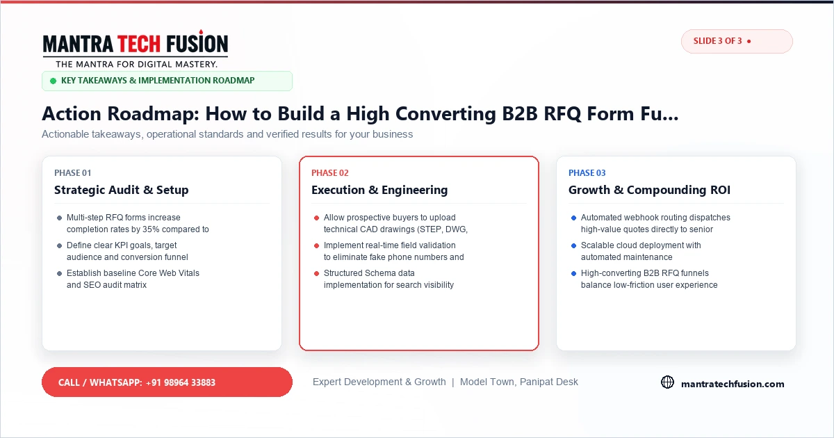How to Build a High Converting B2B RFQ Form Funnel Now Implementation Roadmap