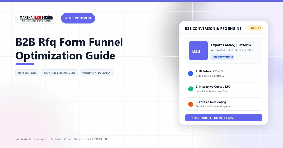 High conversion b2b rfq form funnel wireframe and conversion flow