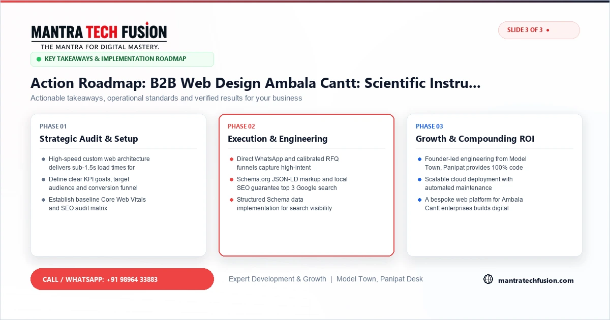B2B Web Design Ambala Cantt: Scientific Instruments Hub Implementation Roadmap