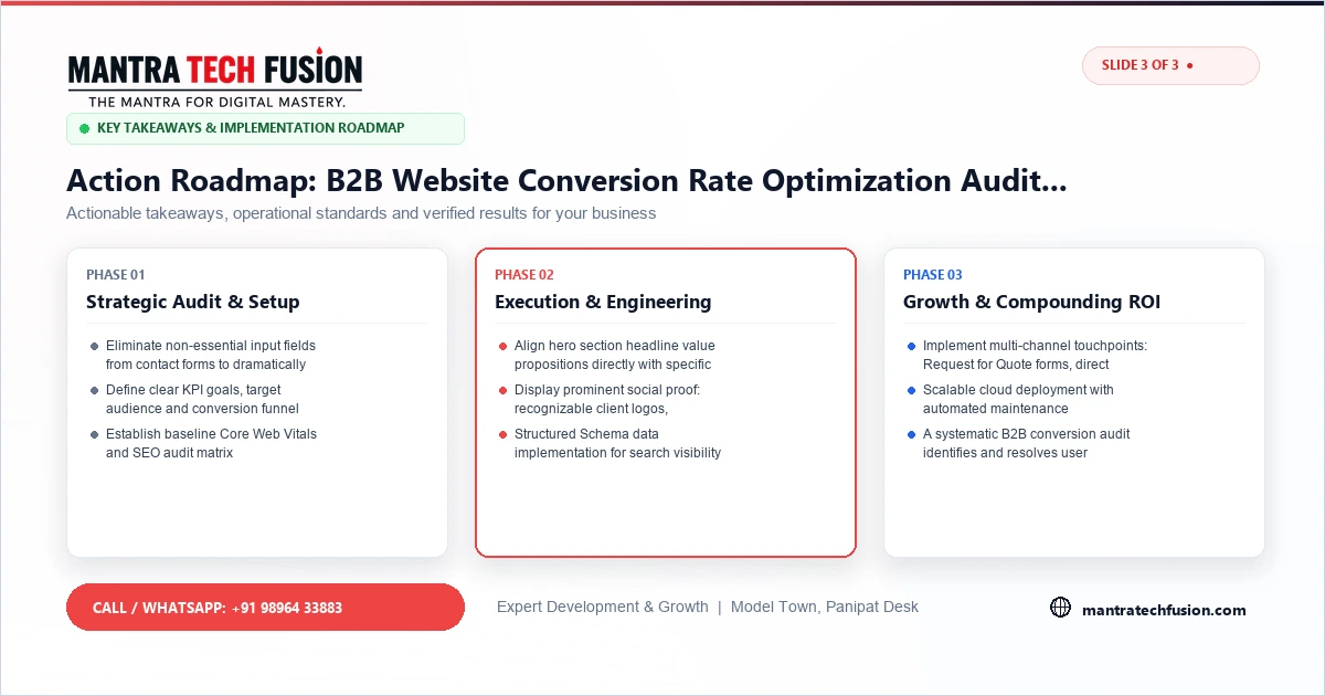 B2B Website Conversion Rate Optimization Audit Protocol Implementation Roadmap