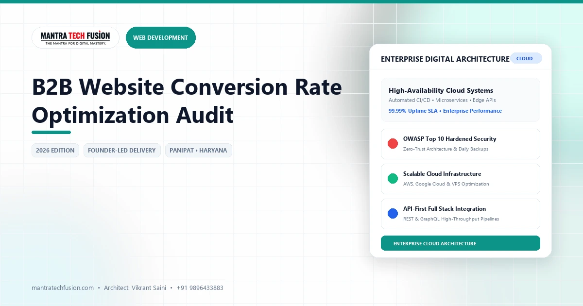 B2B Website Conversion Rate Optimization Audit Protocol