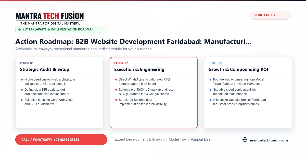 B2B Website Development Faridabad: Manufacturing Hub Guide Implementation Roadmap