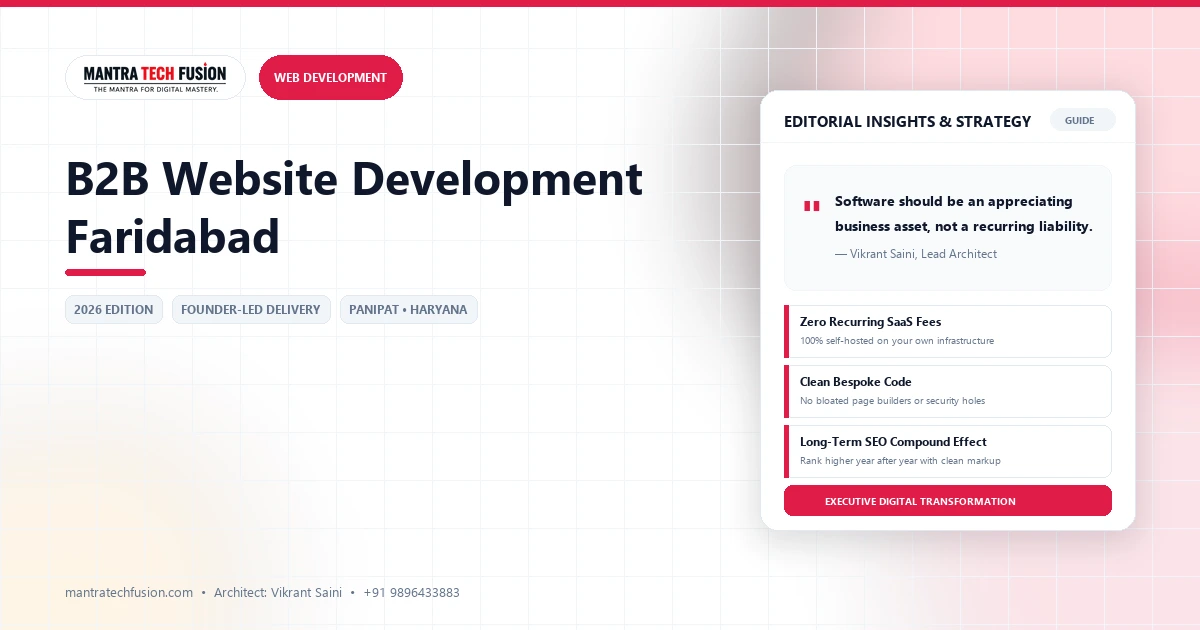B2B Website Development Faridabad: Manufacturing Hub Guide