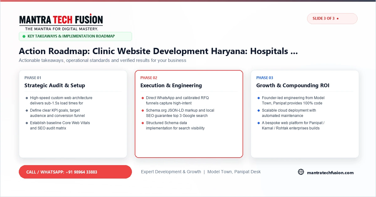 Clinic Website Development Haryana: Hospitals & Doctors Implementation Roadmap
