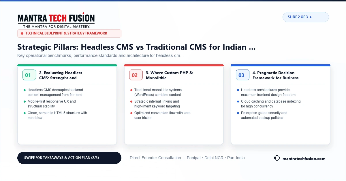 Headless CMS vs Traditional CMS for Indian Enterprises Architecture Framework