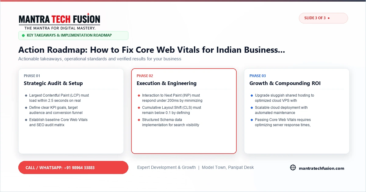 How to Fix Core Web Vitals for Indian Business Websites Implementation Roadmap