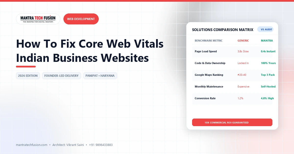 Developer workflow on how to fix core web vitals for fast loading sites
