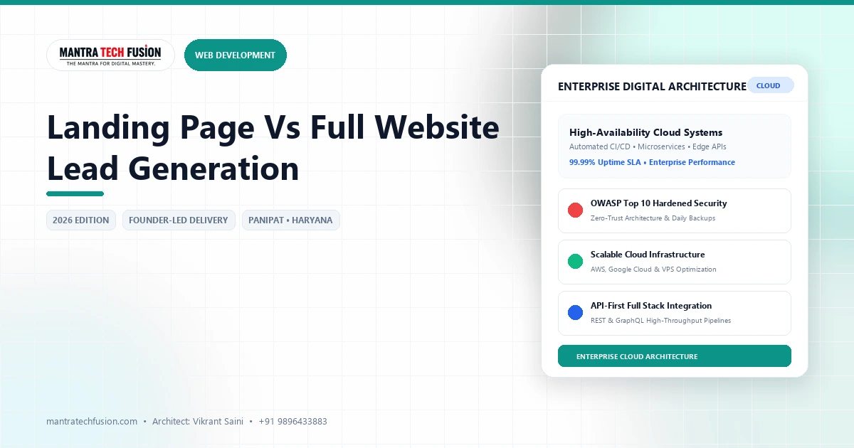 Landing Page vs Full Website: Lead Generation ROI Guide