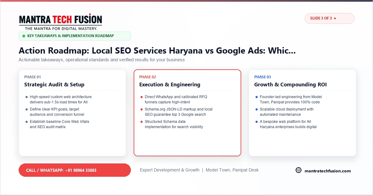 Local SEO Services Haryana vs Google Ads: Which Wins? Implementation Roadmap