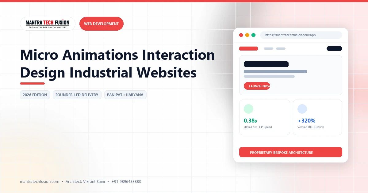 Micro Animations Interaction Design for Industrial Sites