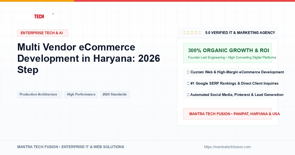 Multi Vendor eCommerce Development in Haryana: 2026 Step