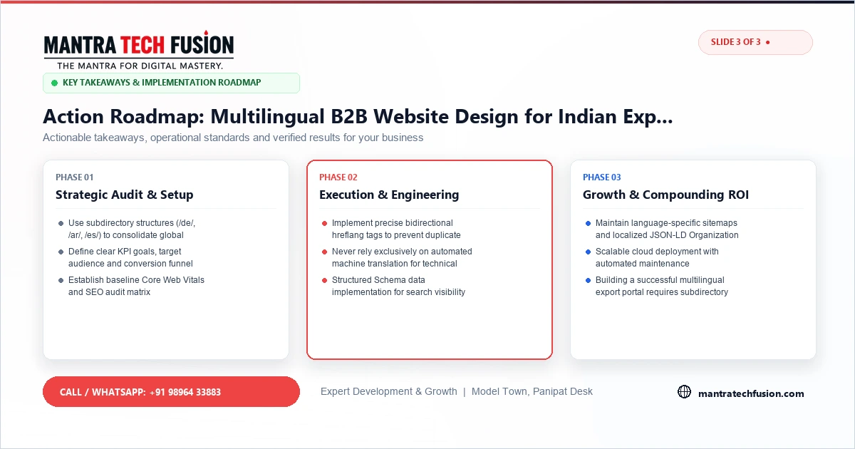 Multilingual B2B Website Design for Indian Exporters Implementation Roadmap