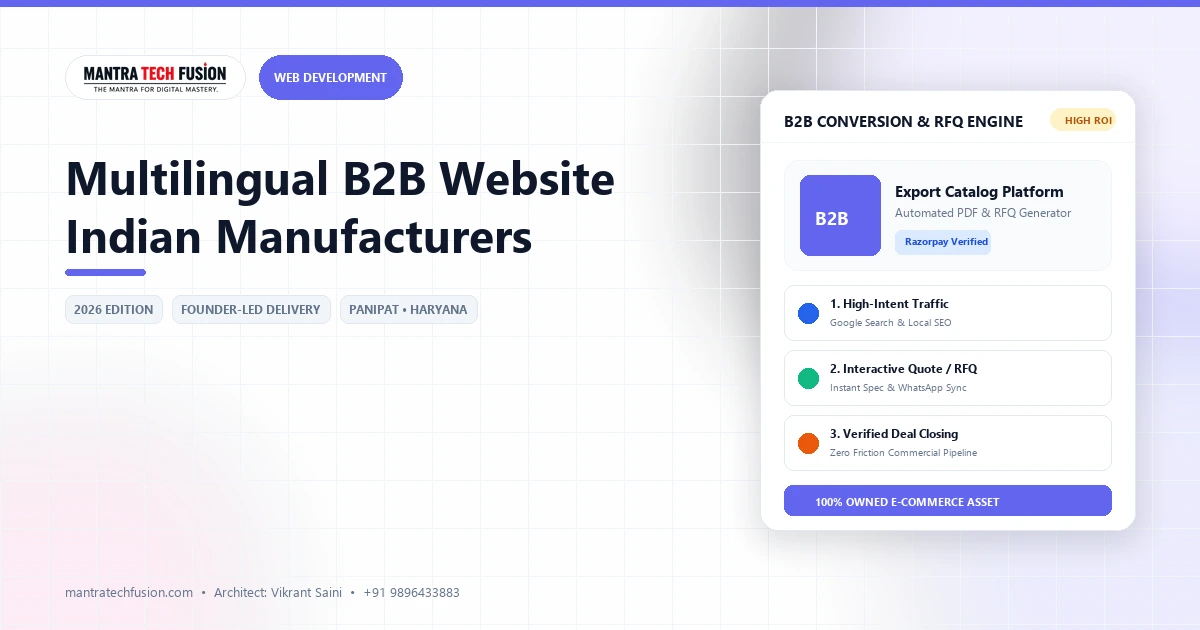 Multilingual B2B Website Design for Indian Exporters