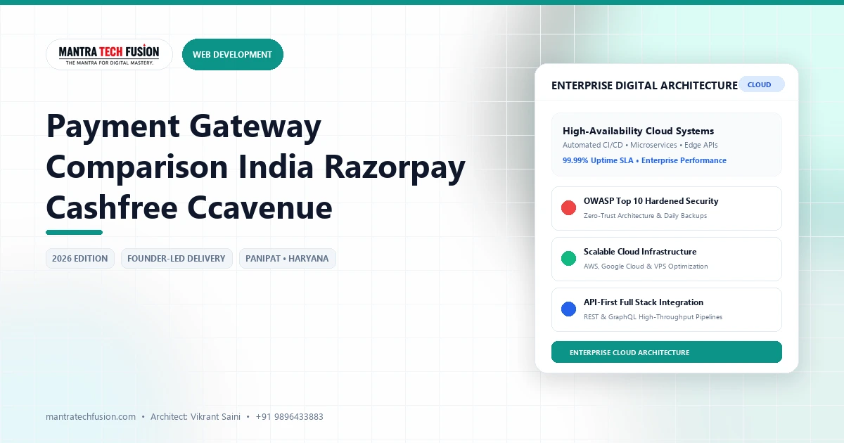 Payment Gateway Comparison India: Razorpay vs Cashfree