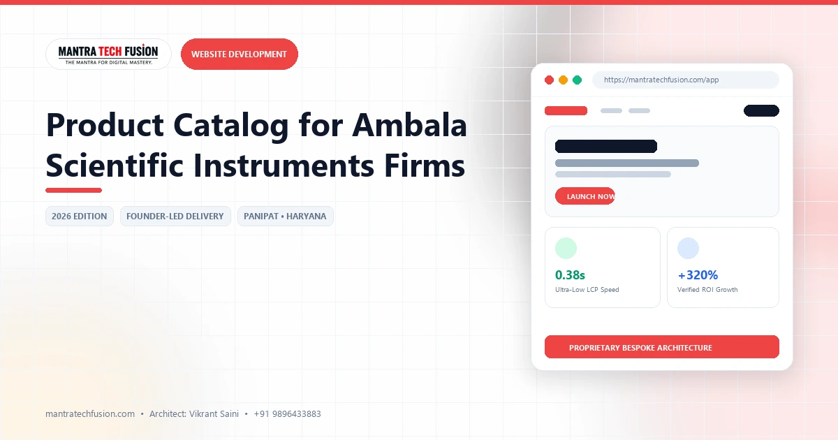 Digital catalog architecture for ambala scientific instruments makers