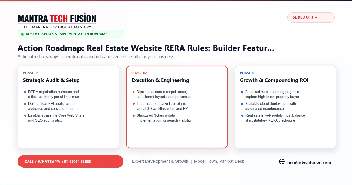 Real Estate Website RERA Rules: Builder Features Guide Implementation Roadmap
