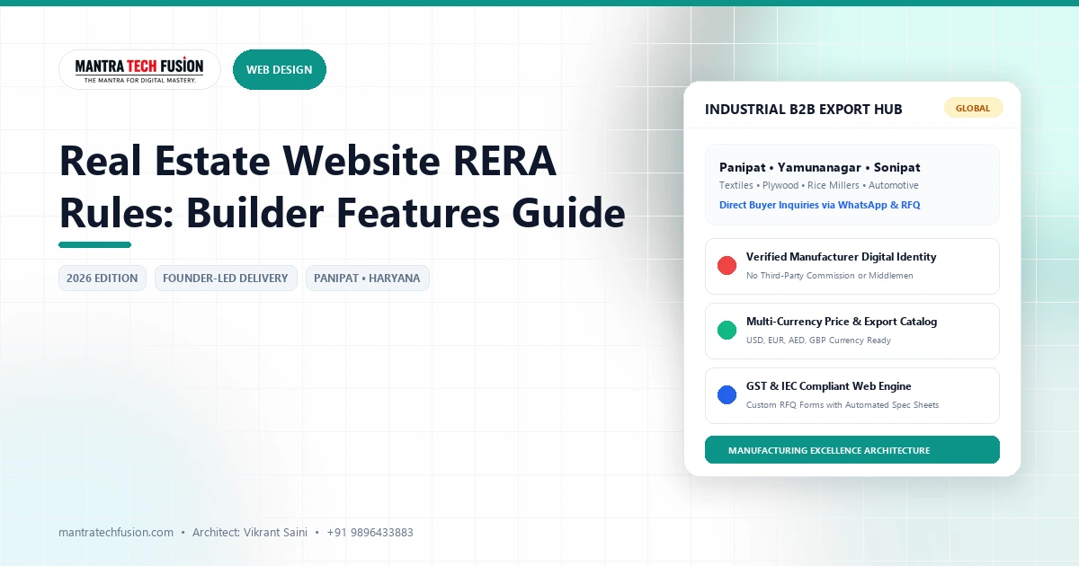 Real Estate Website RERA Rules: Builder Features Guide