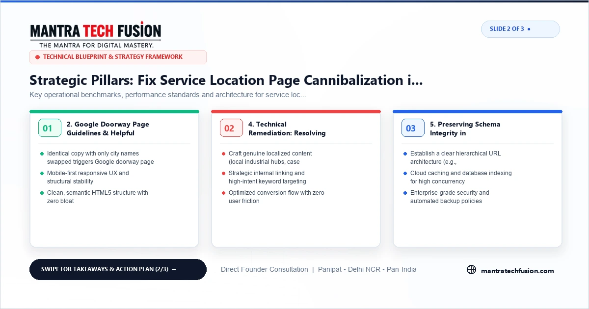 Fix Service Location Page Cannibalization in Local SEO Architecture Framework