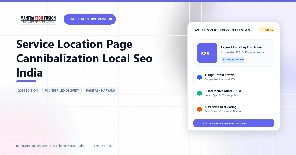 Fix Service Location Page Cannibalization in Local SEO