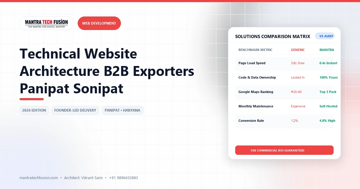 Technical Website Architecture B2B Exporters in Haryana