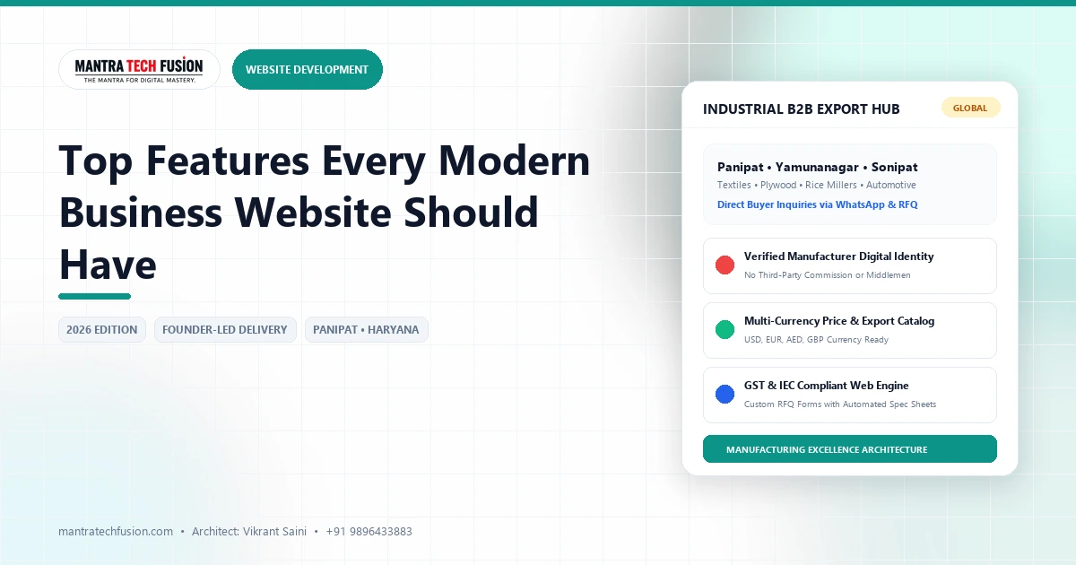 Top Features Every Modern Business Website Should Have