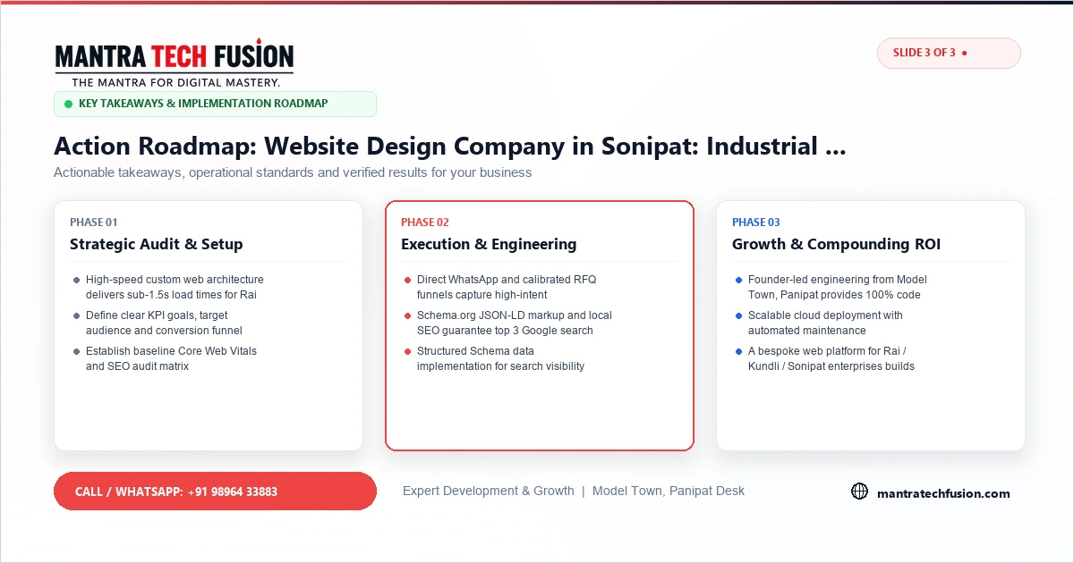 Website Design Company in Sonipat: Industrial Park Guide Implementation Roadmap