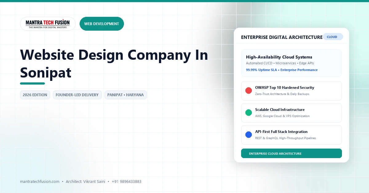 Website Design Company in Sonipat: Industrial Park Guide