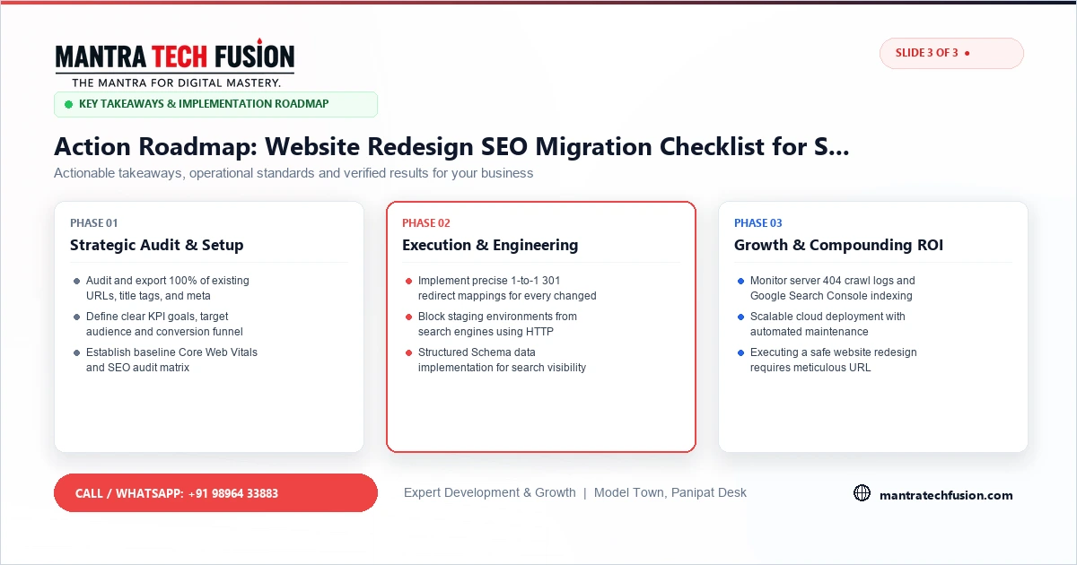 Website Redesign SEO Migration Checklist for Safe Launch Implementation Roadmap