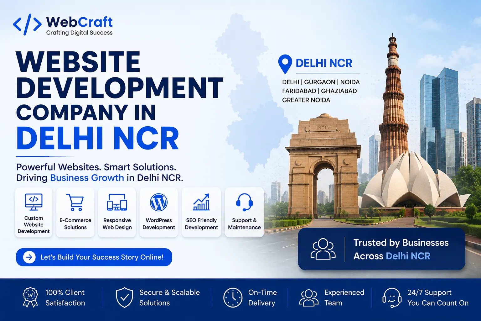 Professional website development and digital solutions services across Delhi NCR by Mantra Tech Fusion