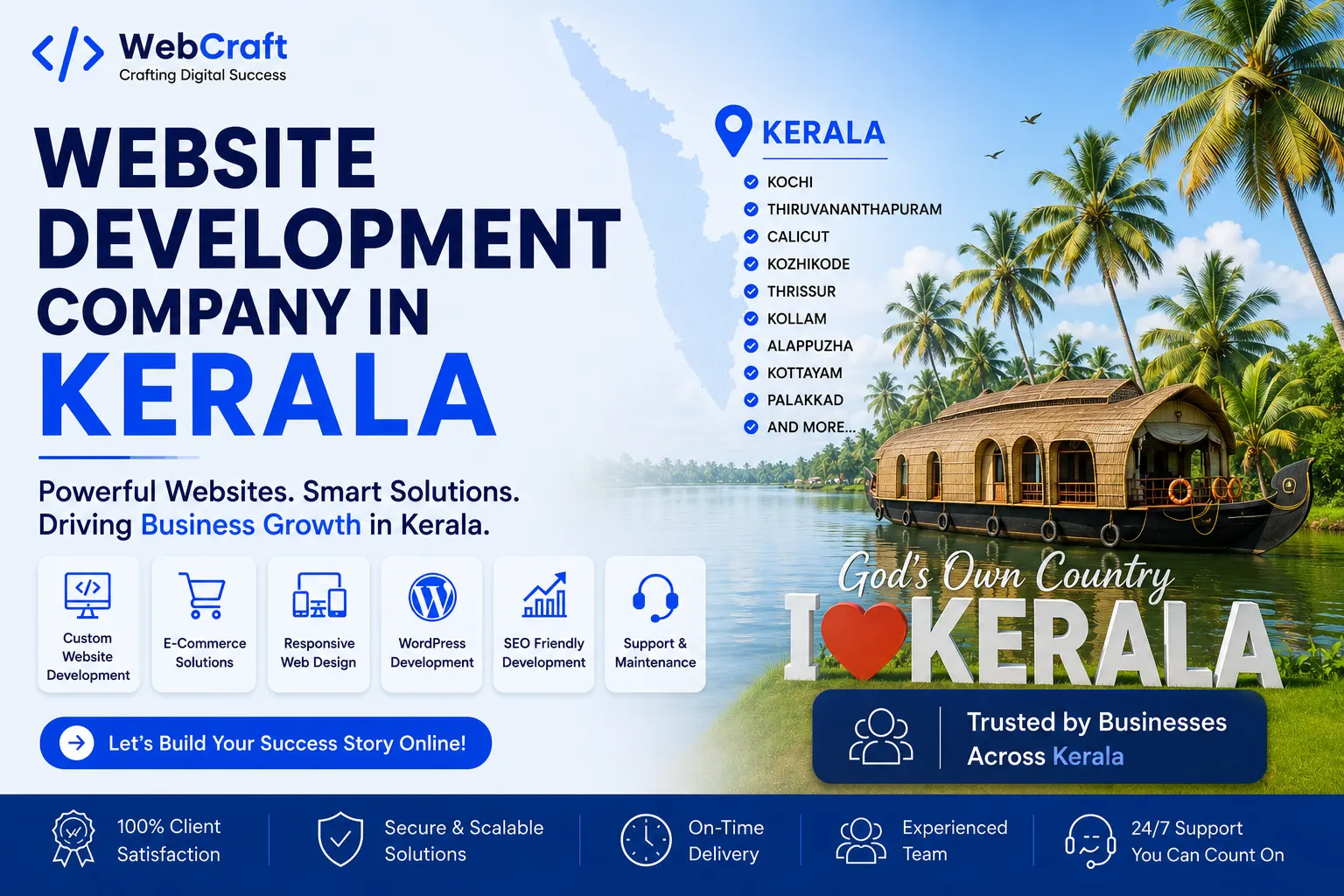 Professional website development and digital solutions services across Kerala by Mantra Tech Fusion