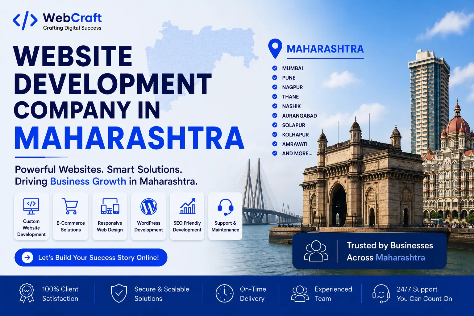 Professional website development and digital solutions services across Maharashtra by Mantra Tech Fusion