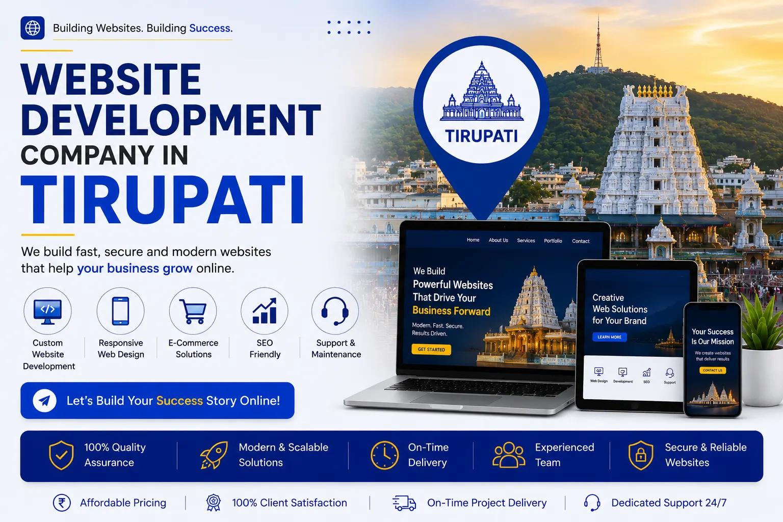Professional website development and digital solutions services across Tirupati by Mantra Tech Fusion