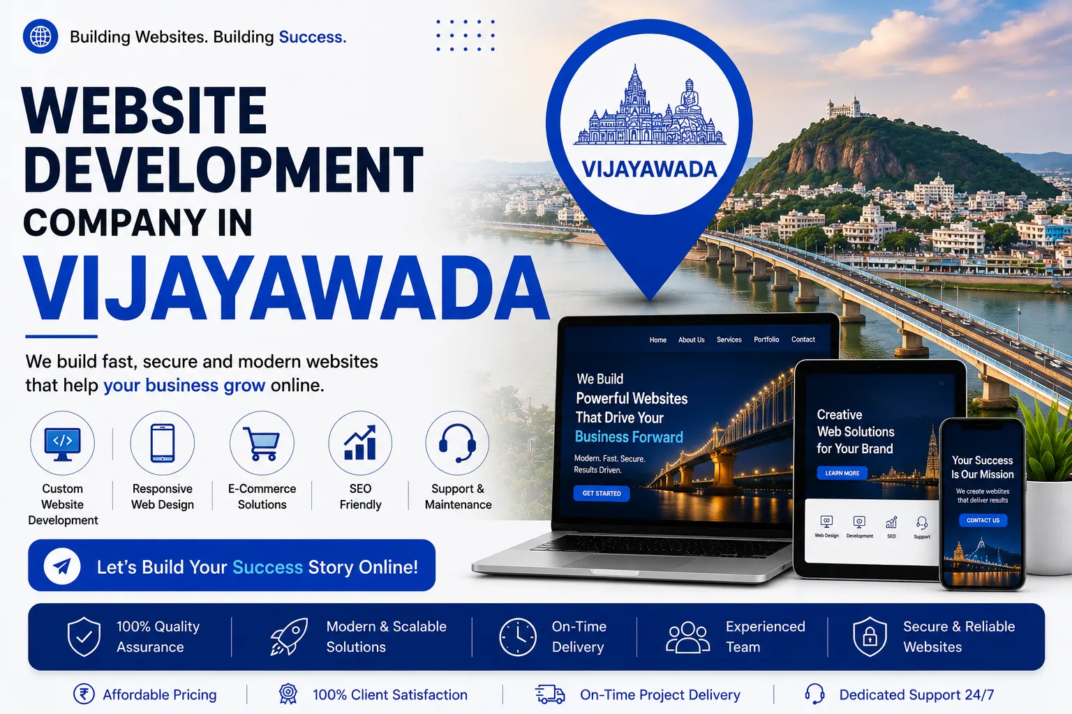 Professional website development and digital solutions services across Vijayawada by Mantra Tech Fusion