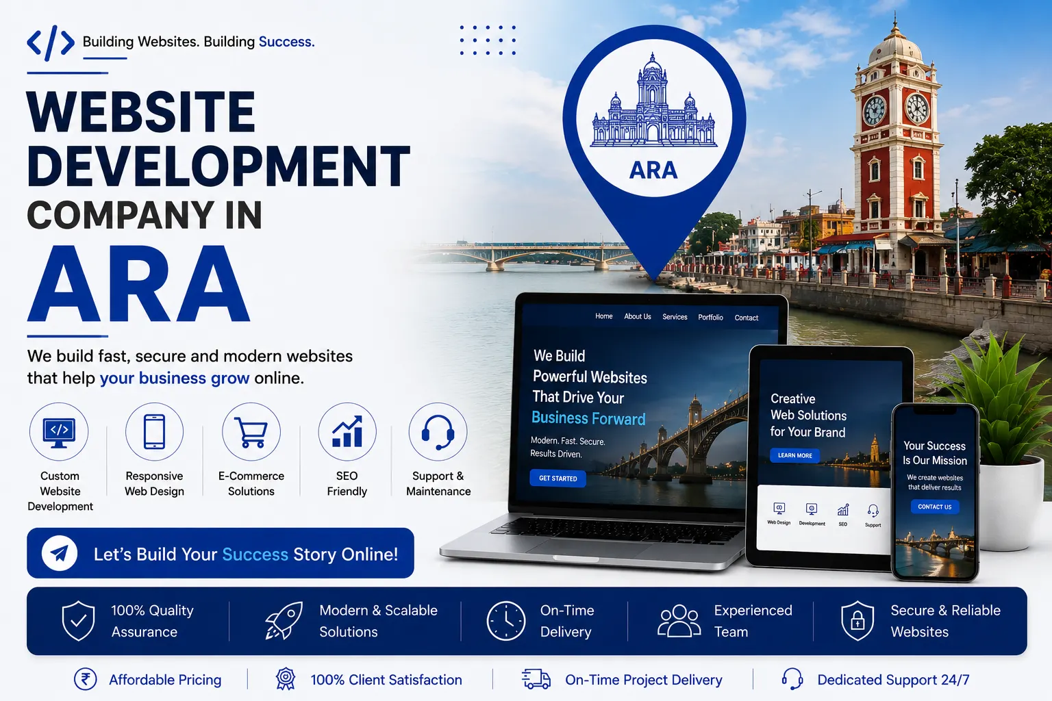 Professional website development and digital solutions services across Ara by Mantra Tech Fusion