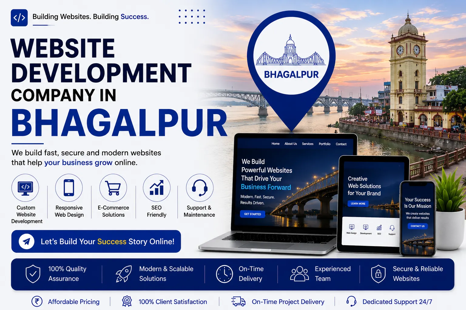 Professional website development and digital solutions services across Bhagalpur by Mantra Tech Fusion