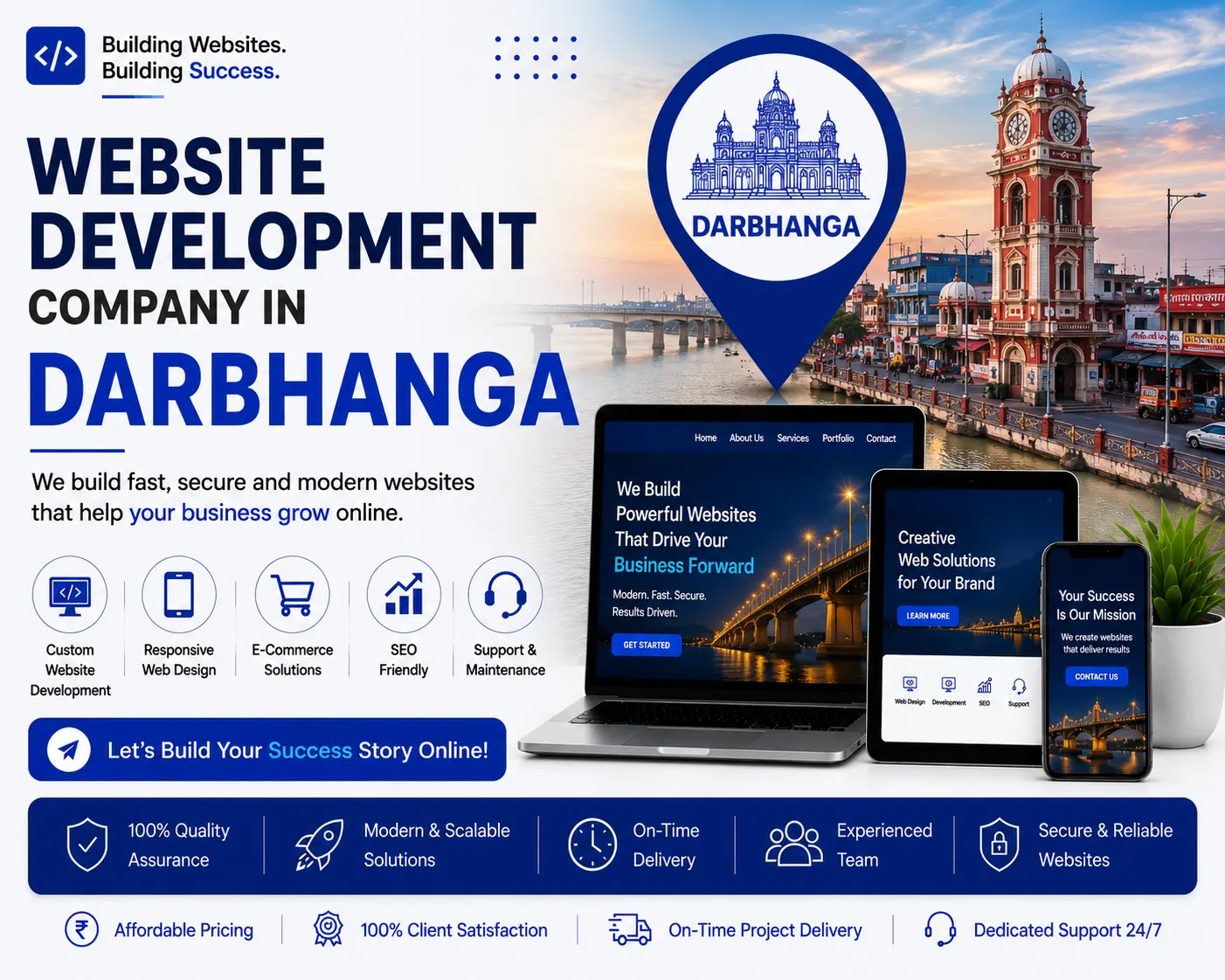 Professional website development and digital solutions services across Darbhanga by Mantra Tech Fusion