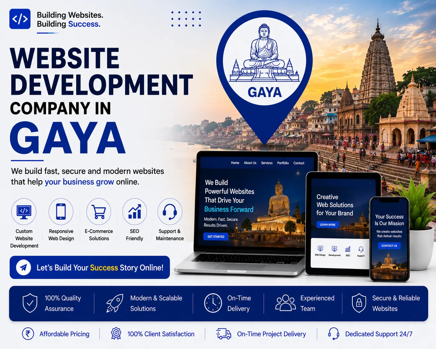 Professional website development and digital solutions services across Gaya by Mantra Tech Fusion