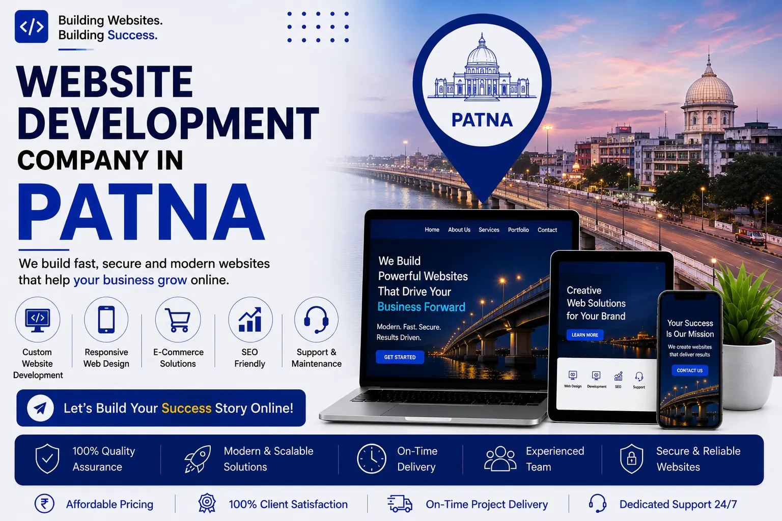 Professional website development and digital solutions services across Patna by Mantra Tech Fusion