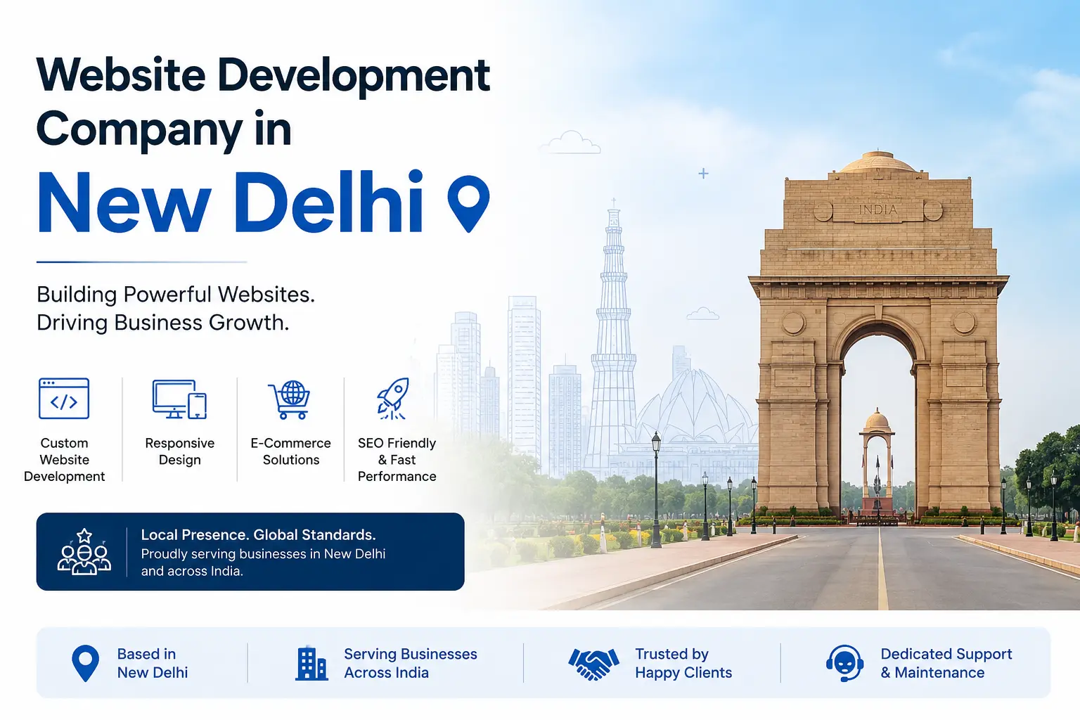 Professional website development and digital solutions services across New Delhi by Mantra Tech Fusion