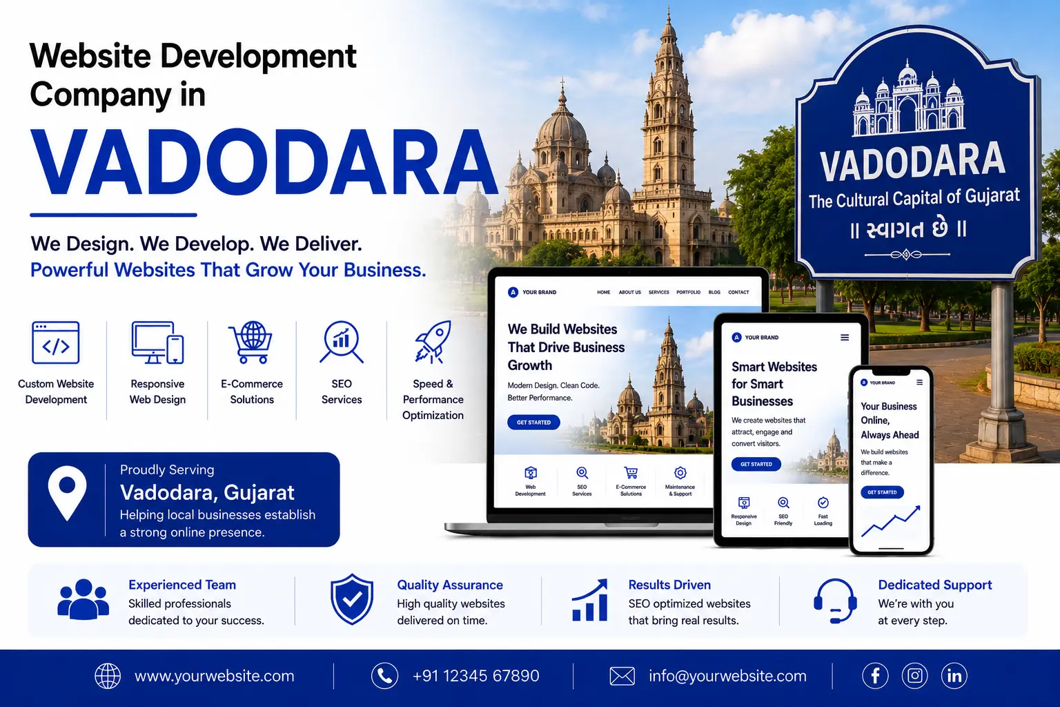 Professional website development and digital solutions services across Vadodara by Mantra Tech Fusion