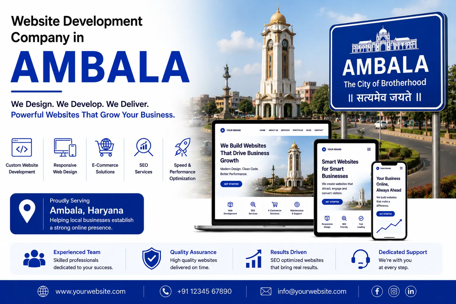 Professional website development and digital solutions services across Ambala by Mantra Tech Fusion