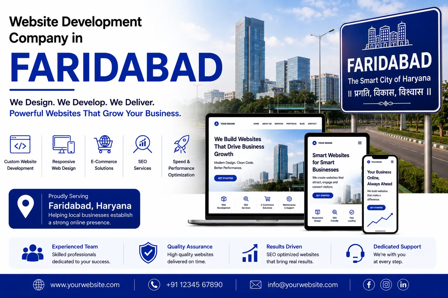 Professional website development and digital solutions services across Faridabad by Mantra Tech Fusion