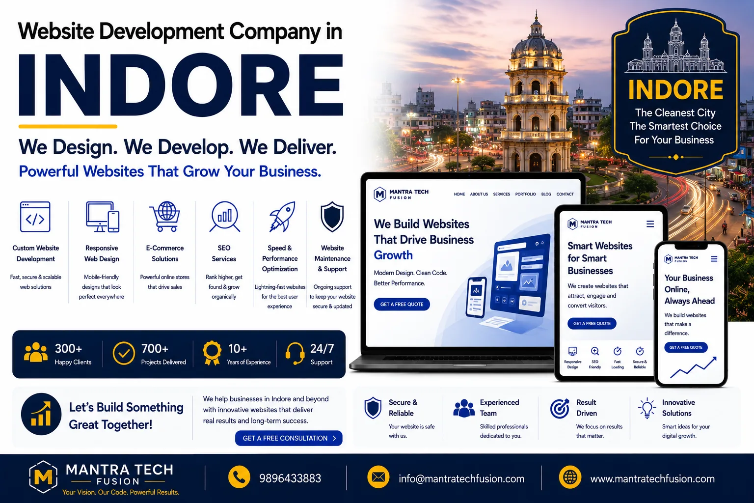 Professional website development and digital solutions services across Indore by Mantra Tech Fusion