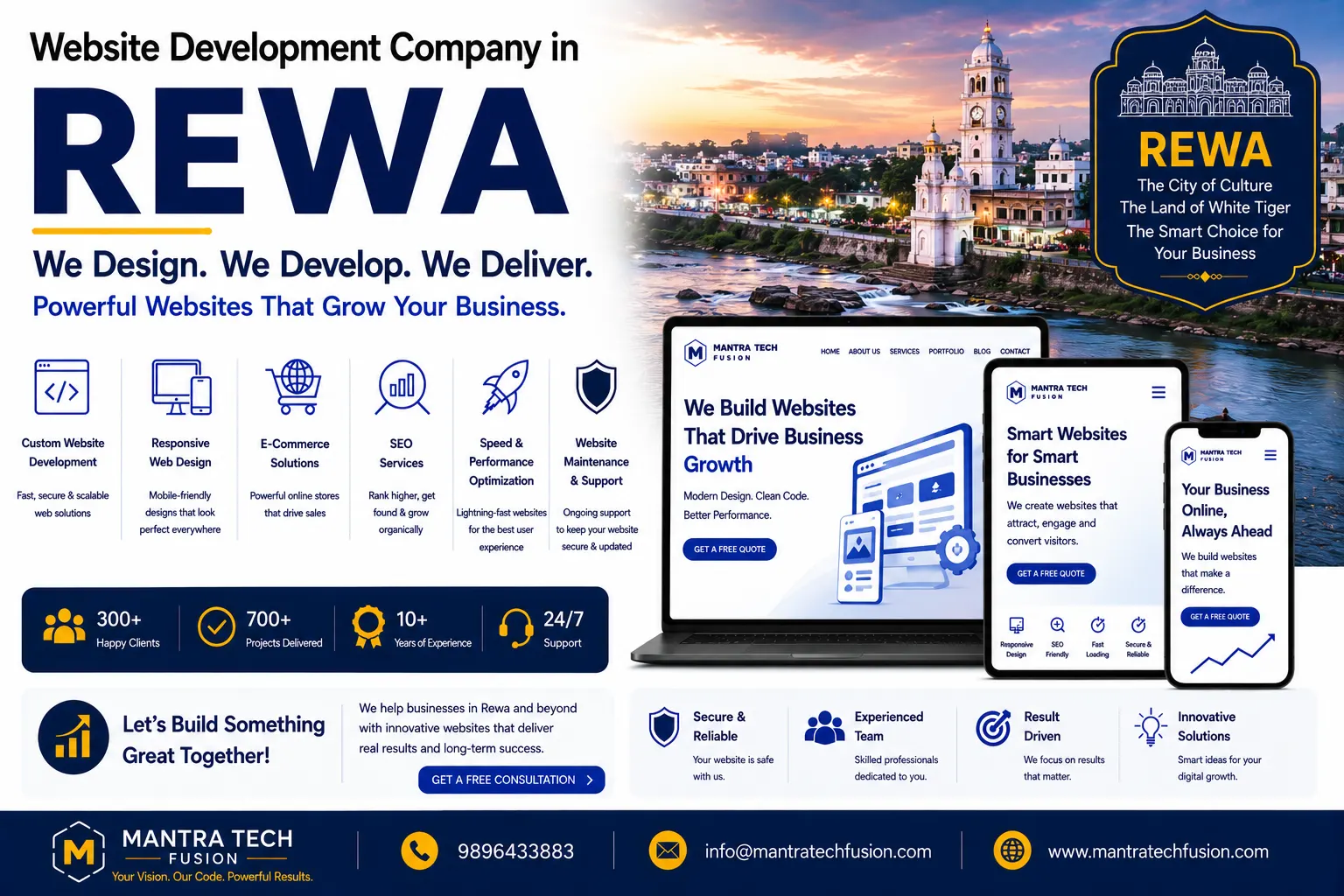 Professional website development and digital solutions services across Rewa by Mantra Tech Fusion