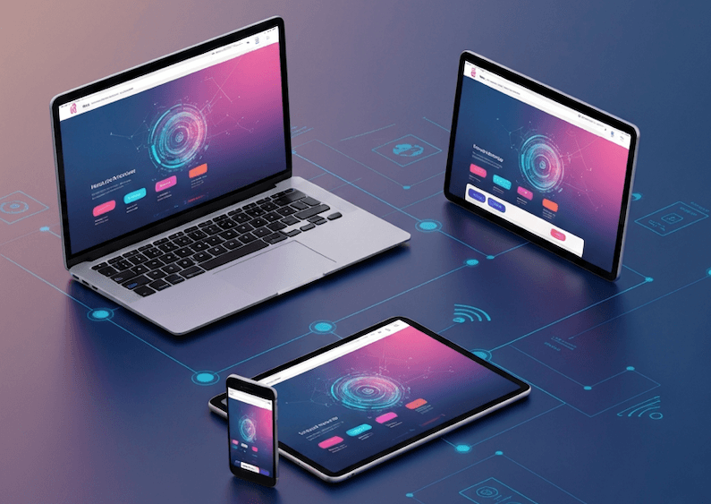 Modern website on multiple devices